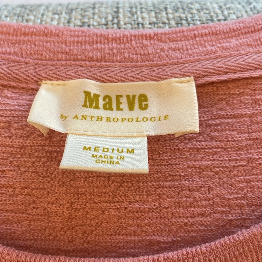 Pink Puff Sleeve Top by Anthropologie Maeve - Picture 2 of 7